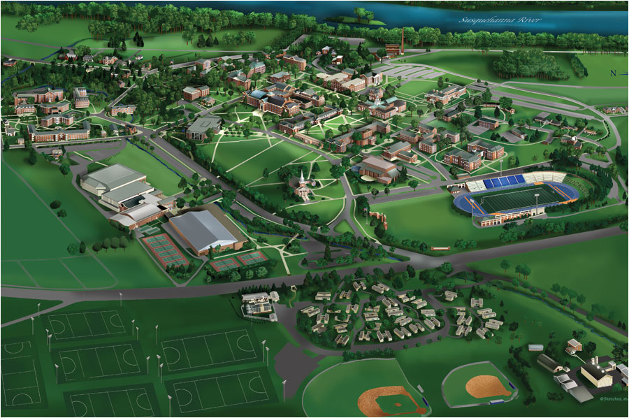 Bucknell University Campus Map Map Of Western Hemisphere