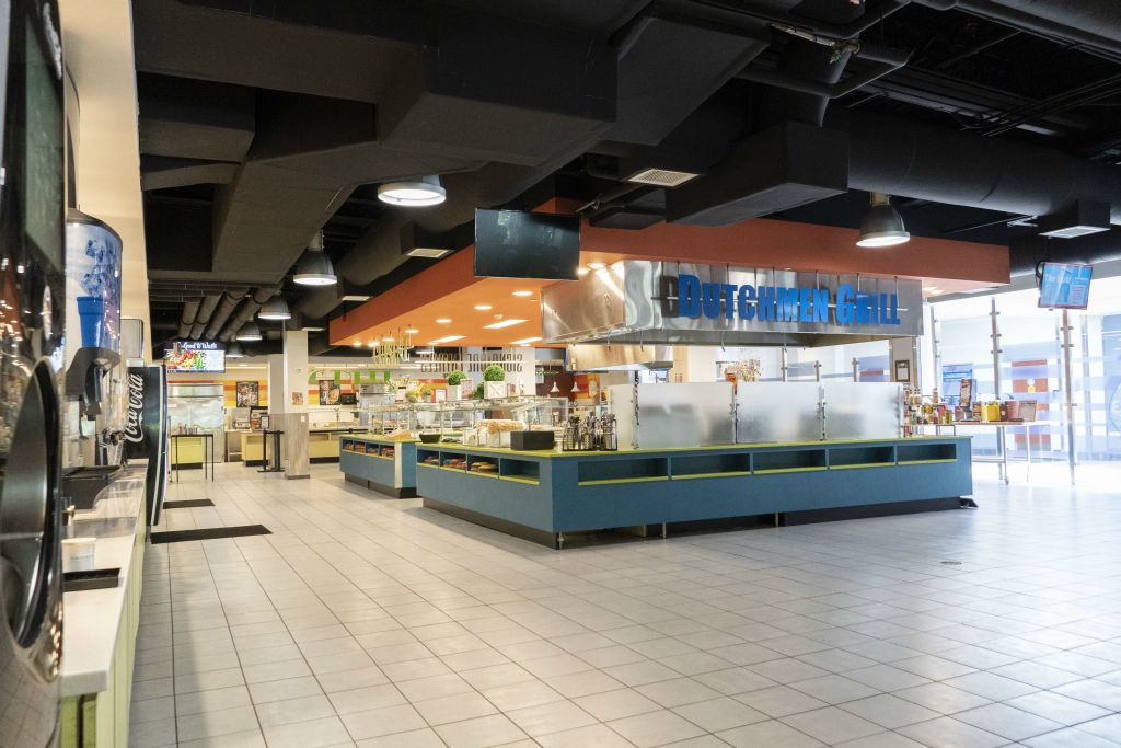 The dining hall offers multiple stations that cover a variety of dietary needs